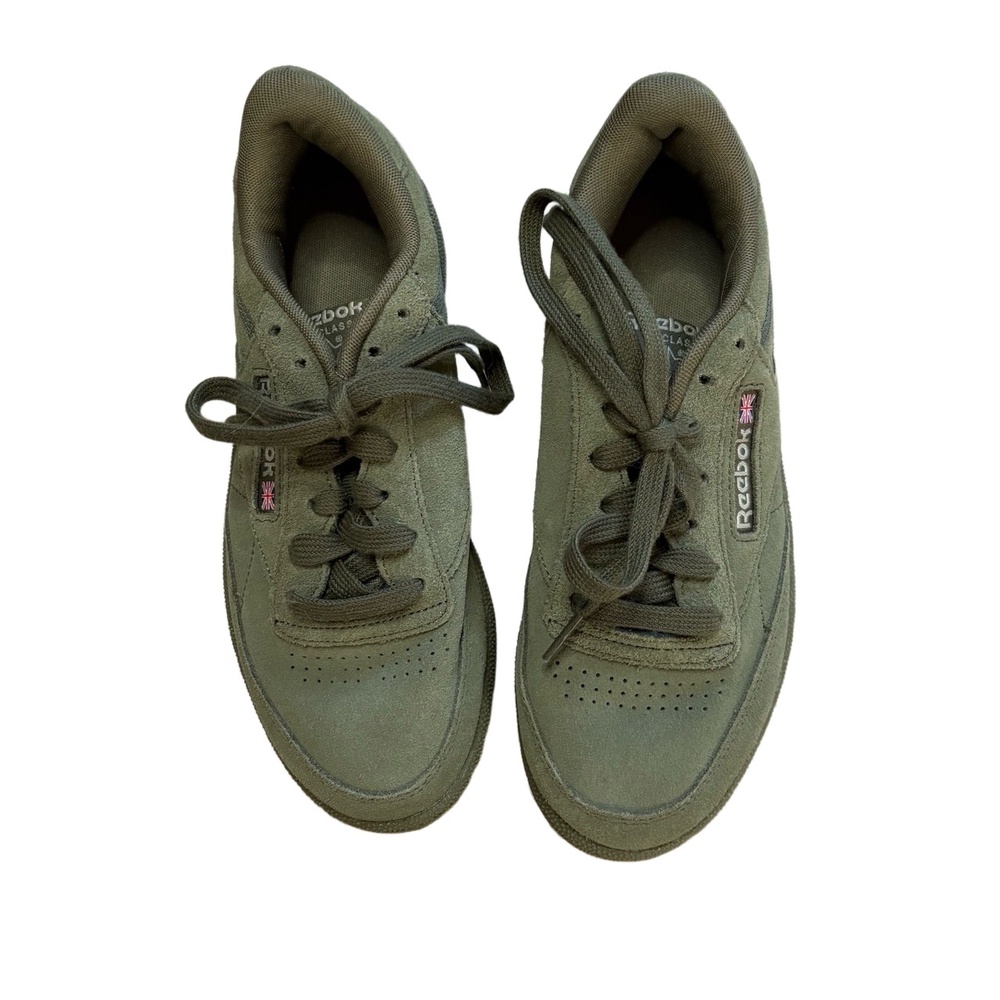 Reebok Sneakers Womens Size 6 Varsity Green Club C 85 Suede Upper Retro Court